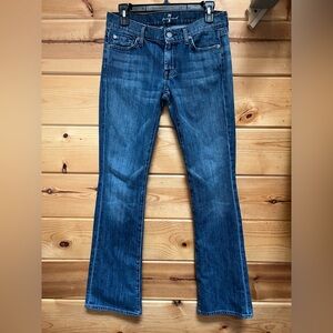 7 For All Mankind Women's Boot Cut Jeans — Medium Blue Wash